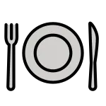 Fork And Knife With Plate SVG Icon